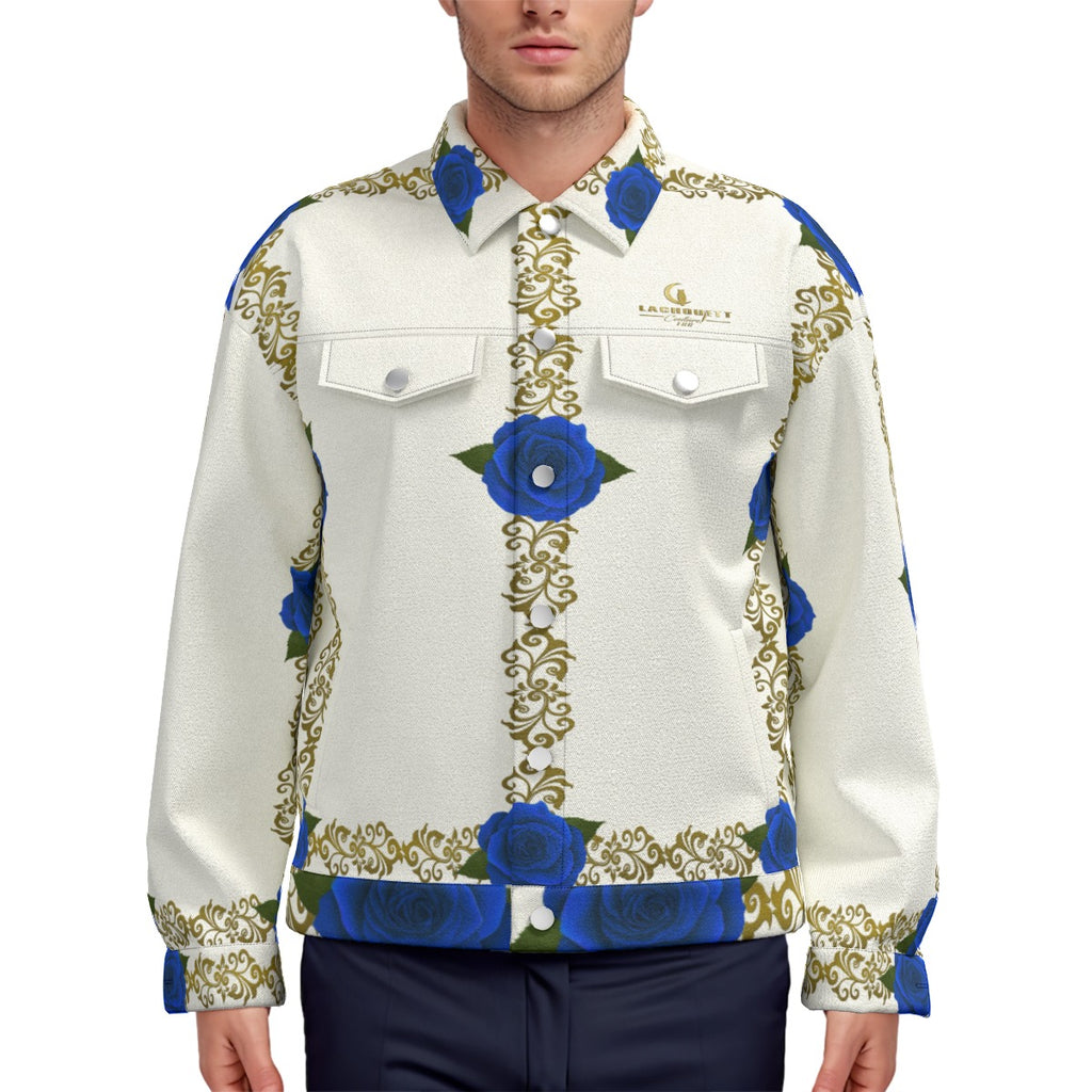BLUE ROSES LCC Unisex Lapel Jacket Cotton