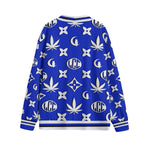 WEEDY LCC BLUE Unisex V-neck Cardigan With Button Closure