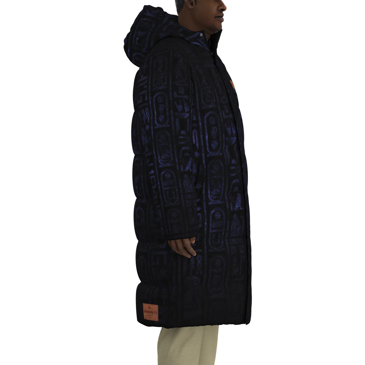 HIEROGLYPH Unisex Long Down Jacket