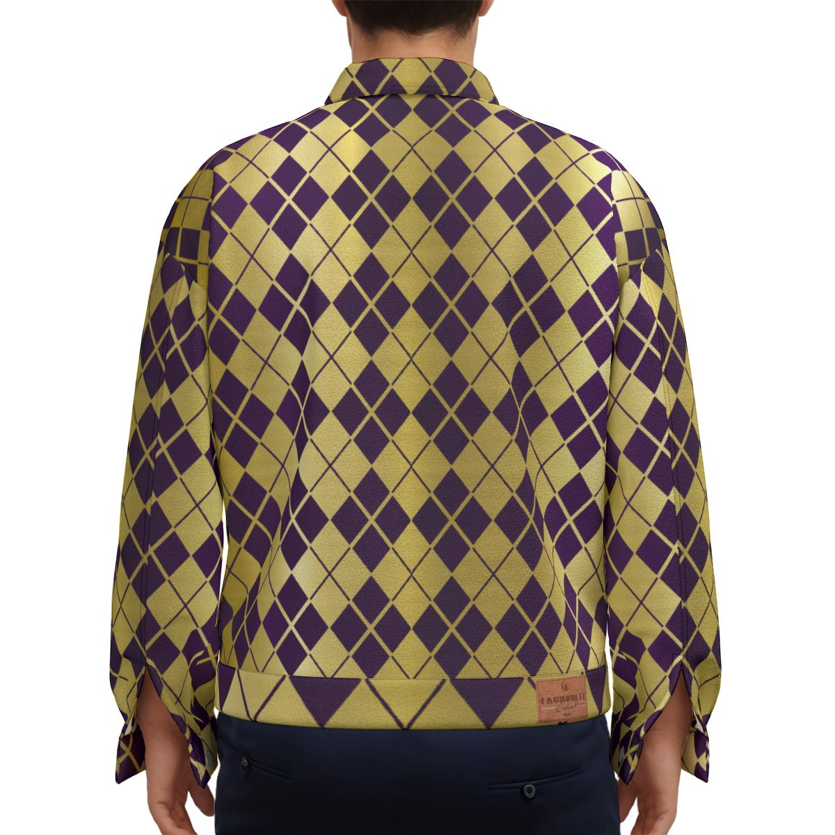 ARLEQUIN GRAPES Unisex Lapel Jacket Cotton