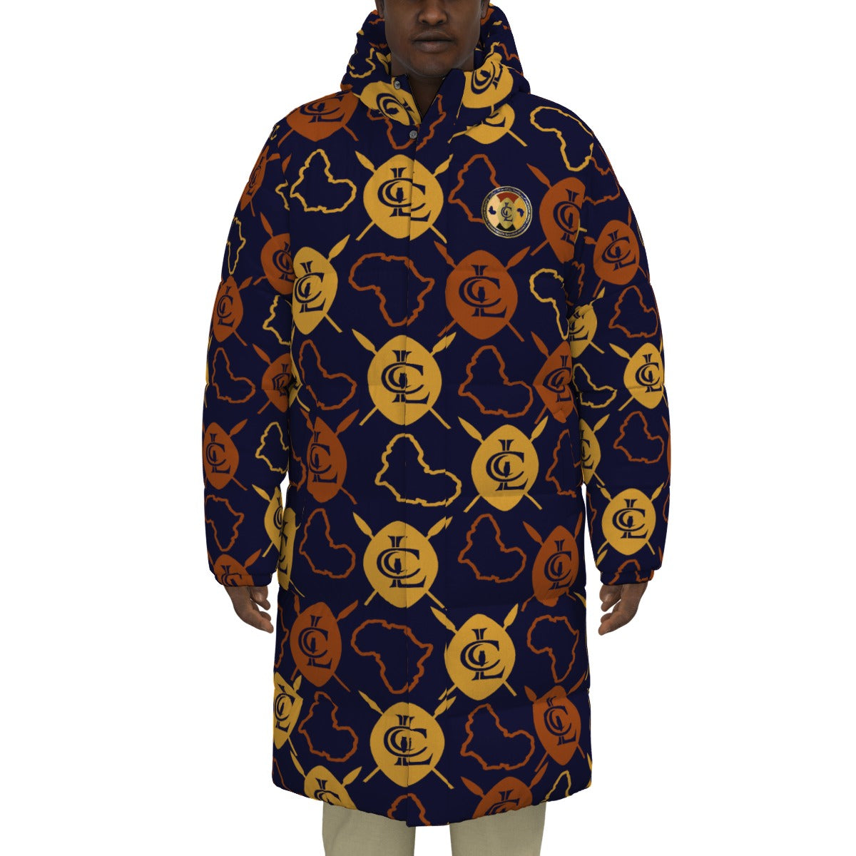 LCC WARRIOR NAVY Unisex Long Down Jacket