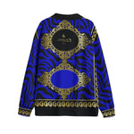 PRIVILEG BLUE Unisex V-neck Cardigan With Button Closure