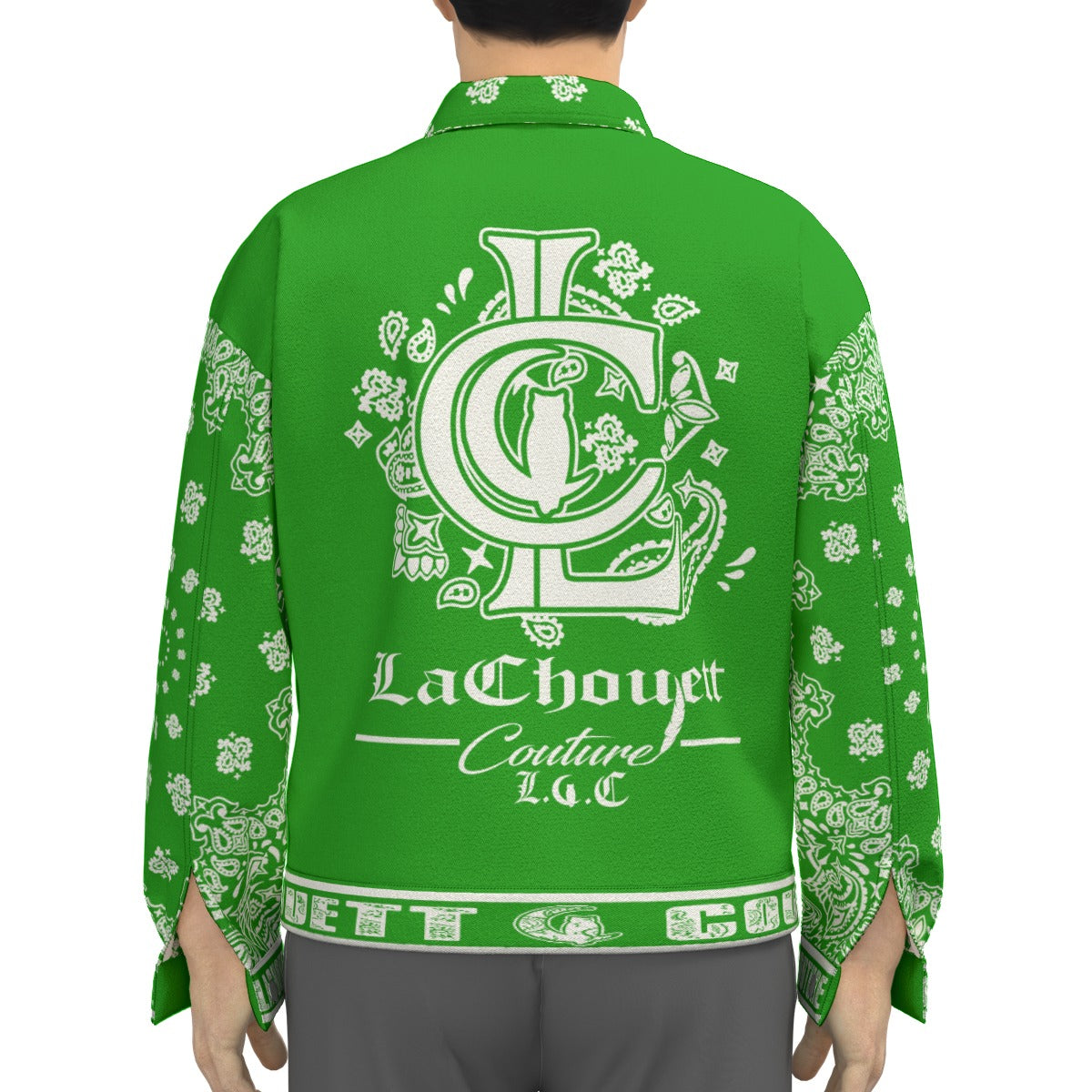 BANDANA V.I.P GREEN Unisex Lapel Jacket