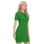 EAZY-E RUTHLESS KAKI Women's Polo Collar Dress
