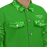 BANDANA VIRAL GREEN Unisex Lapel Jacket