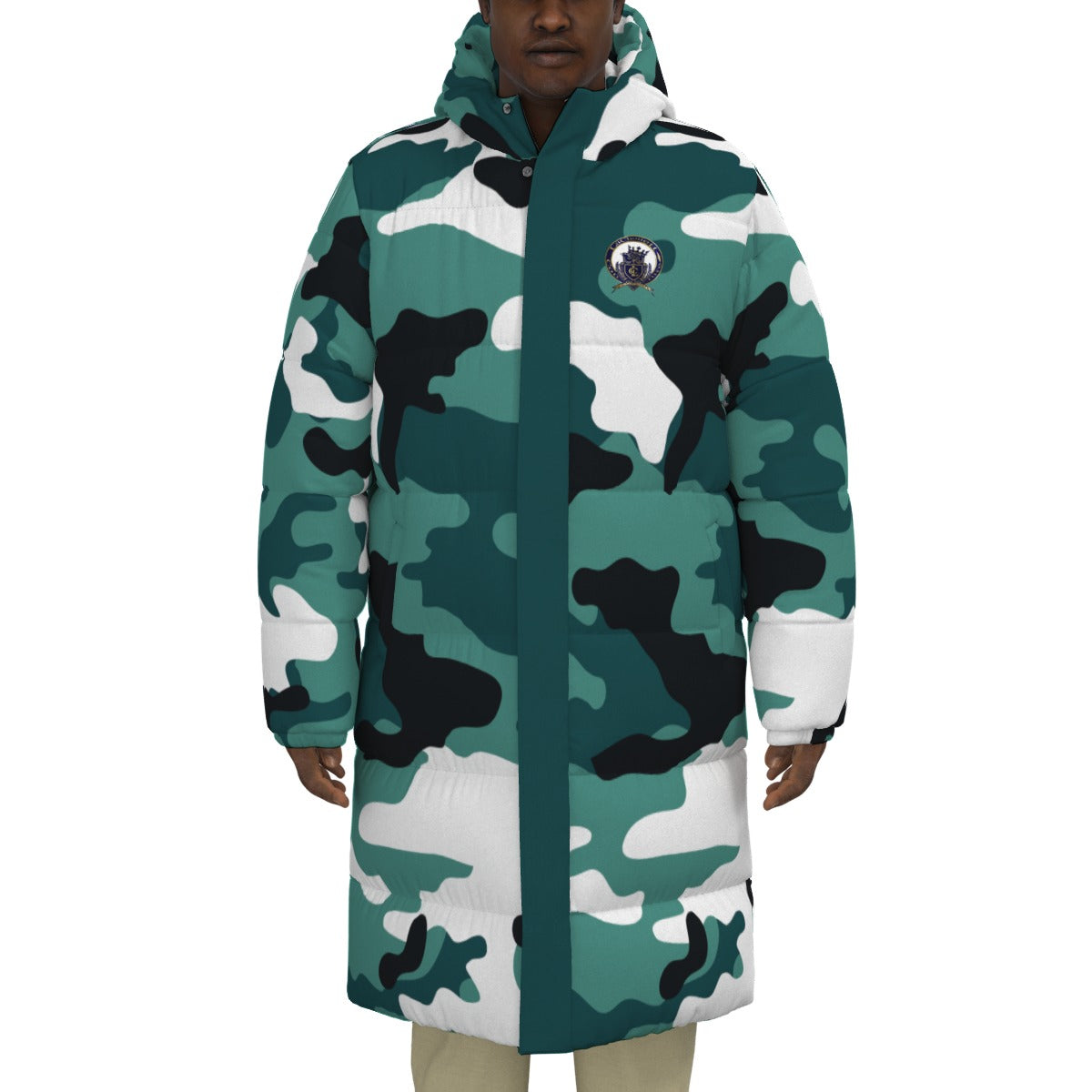 CAMOUFLAGE MORPH Unisex Long Down Jacket