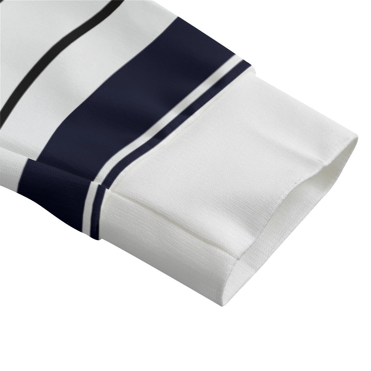 STRIPE UP NAVY Unisex Lapel Collar Sweater
