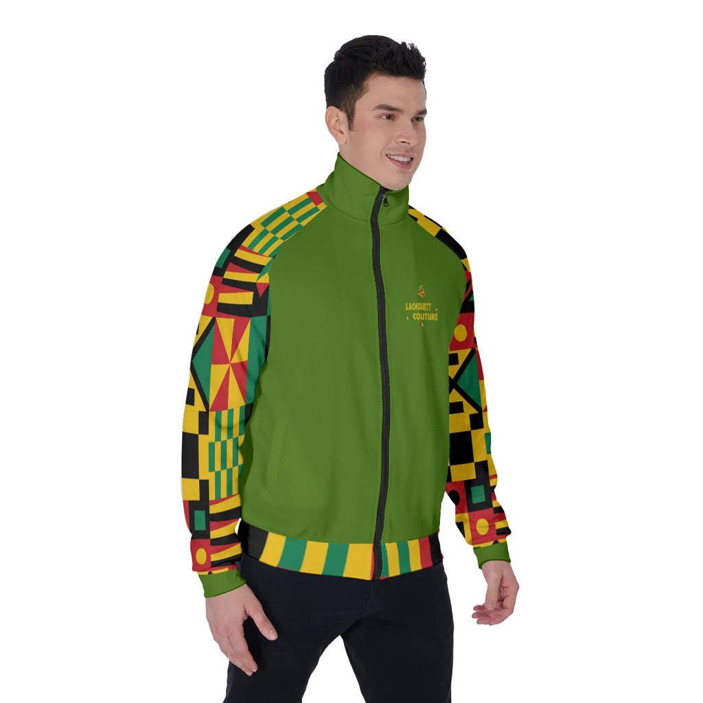 KENTE BUTAN KAKI Men's Stand Collar Jacket
