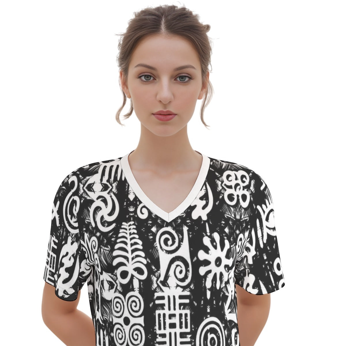 ADINKRA MXBLC Women's Round Neck Dress