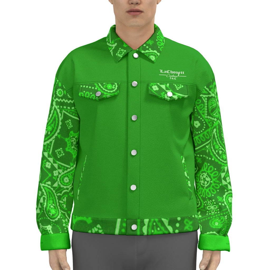 BANDANA VIRAL GREEN Unisex Lapel Jacket