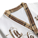La Vida Loca wht Unisex V-neck Cardigan With Button Closure
