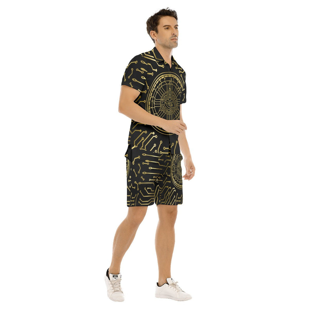 CRYTO KMT BLC Men's Short Sleeve Shirt Sets