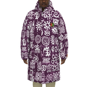 ADINKRA MIXGRAPES Unisex Long Down Jacket