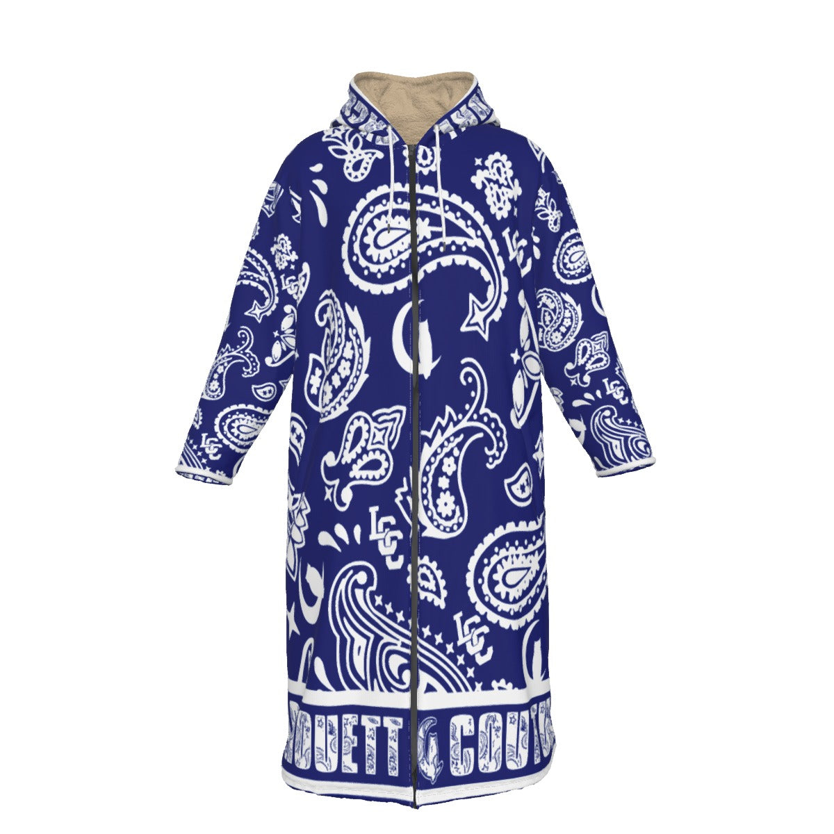 BANDANA PAISLEY NAVY Unisex Fleece Zip Up Windbreaker