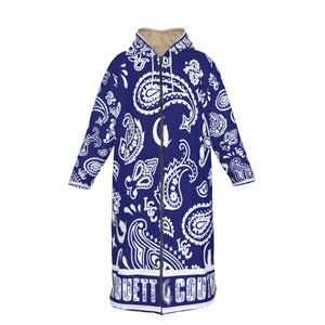 BANDANA PAISLEY NAVY Unisex Fleece Zip Up Windbreaker