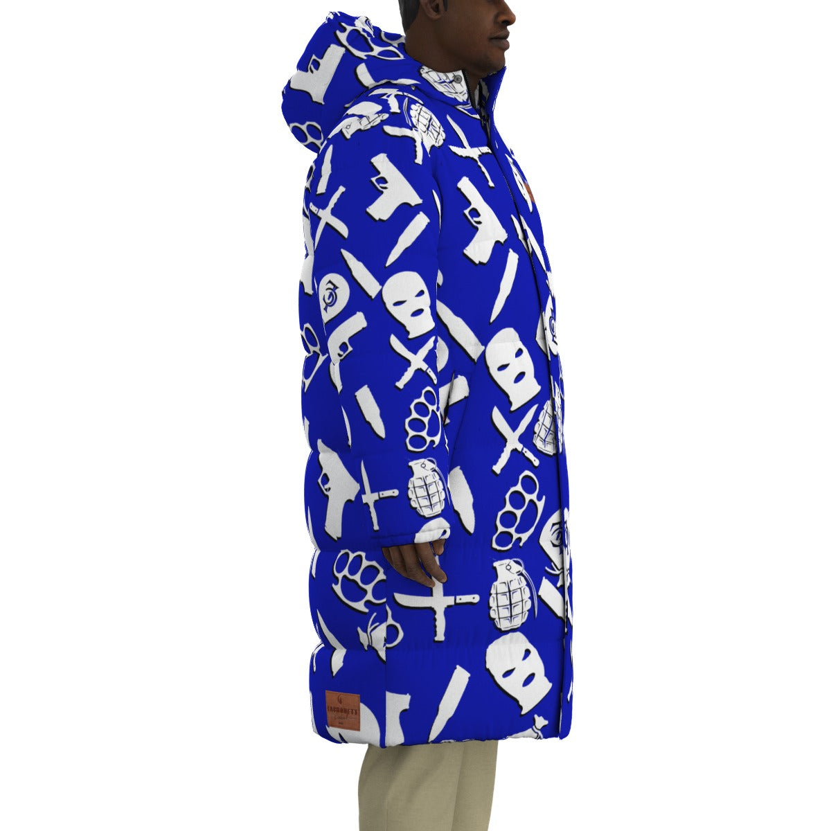 DRILLIN BLUE Unisex Long Down Jacket