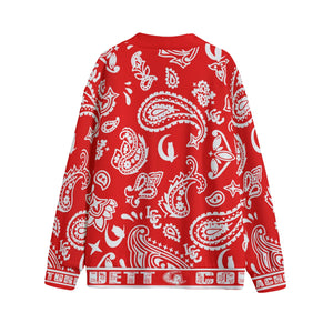 BANDANA PAISLEY Bs'UP Unisex Cardigan With Button Closure