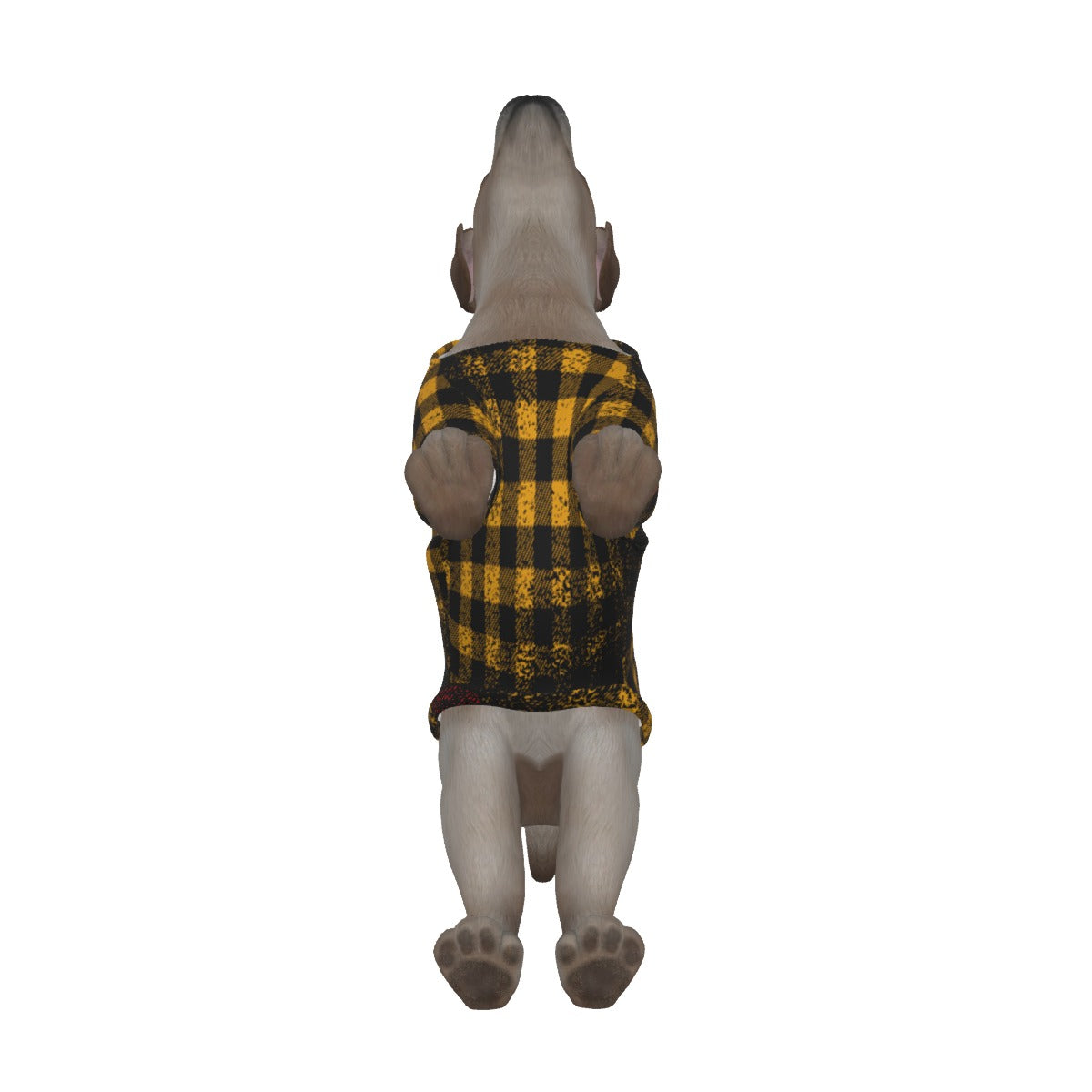 DUSTY PLAID YLW Dog's Pullover Hoodie
