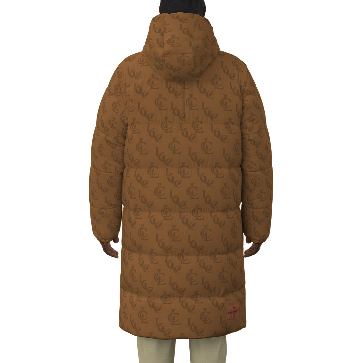 LCC BROWN Unisex Long Down Jacket