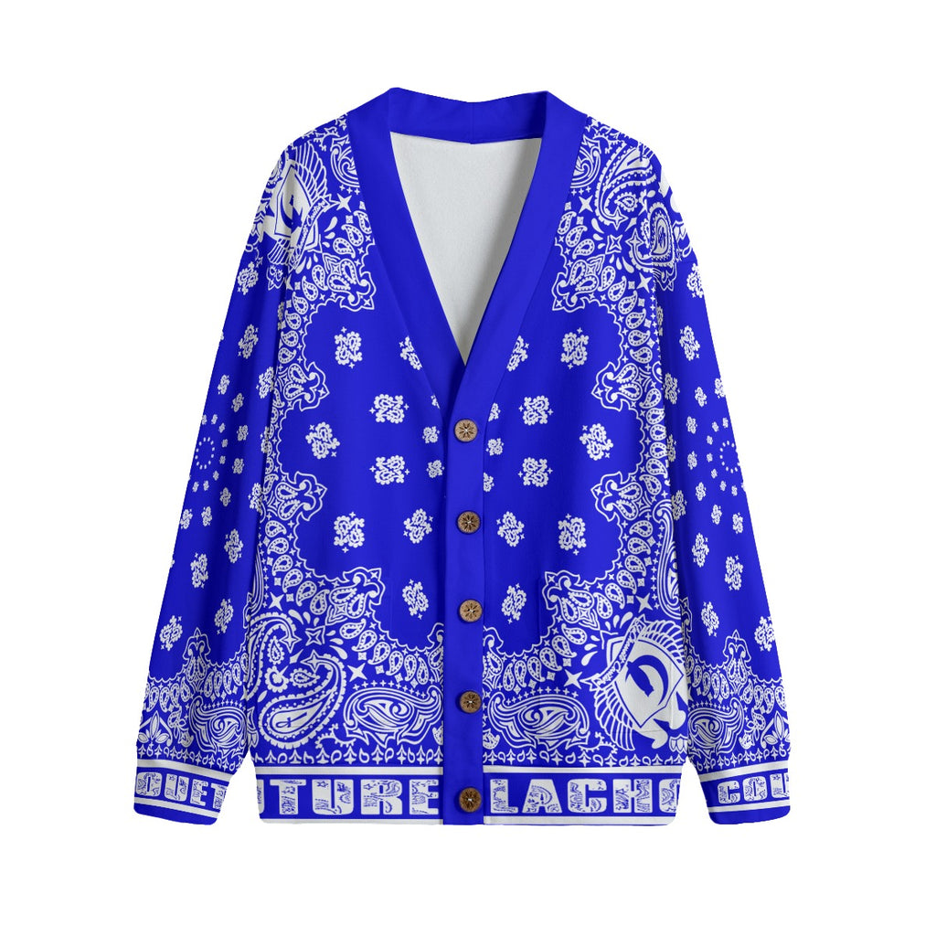 BANDANA Cs'UP Unisex V-neck Cardigan With Button Closure