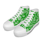 BANDANA PAISLEY GREEN High Canvas Shoes