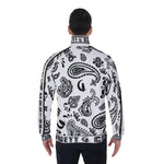 BANDANA PAISLEY WHT Men's Stand Collar Jacket