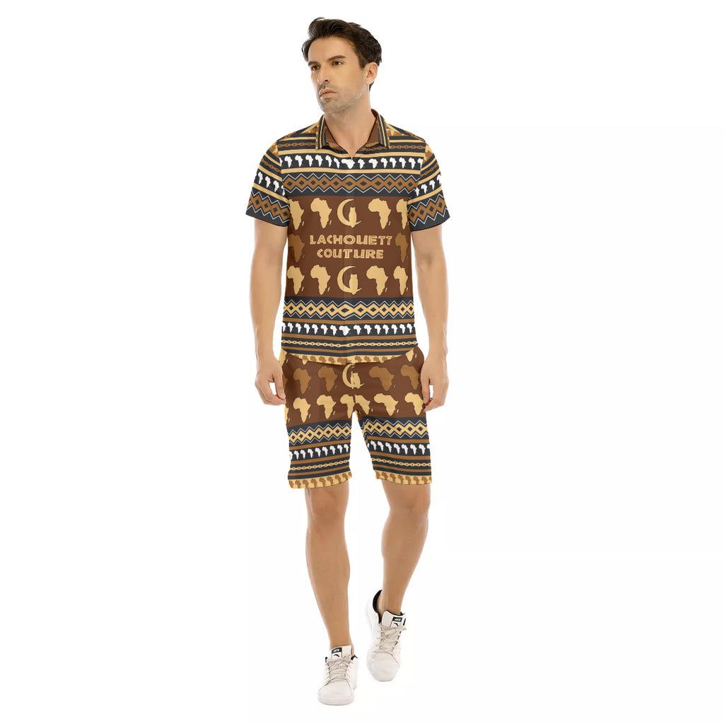 AFRIKA ORNEMENT Men's Short Sleeve Shirt Sets