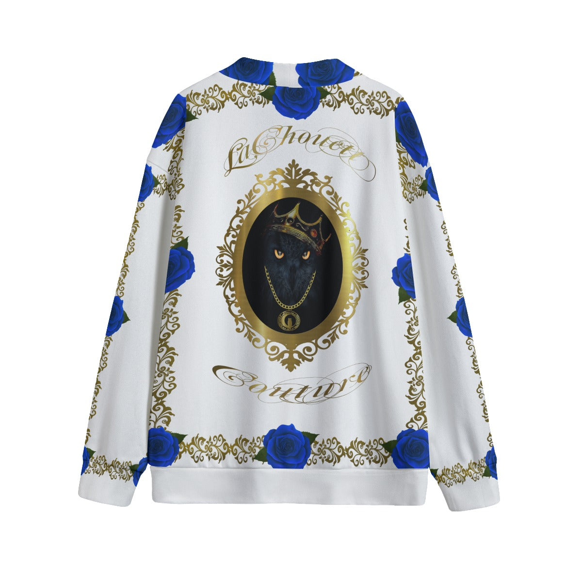 ROSES BLUE LCC Unisex V-neck Cardigan With Button Closure
