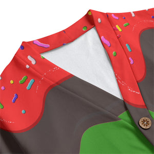 RBG ICE CREAM RVLT Unisex V-neck Cardigan With Button Closure