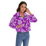 BANDANA PAISLEY GRAPES Women's Zip Jacket