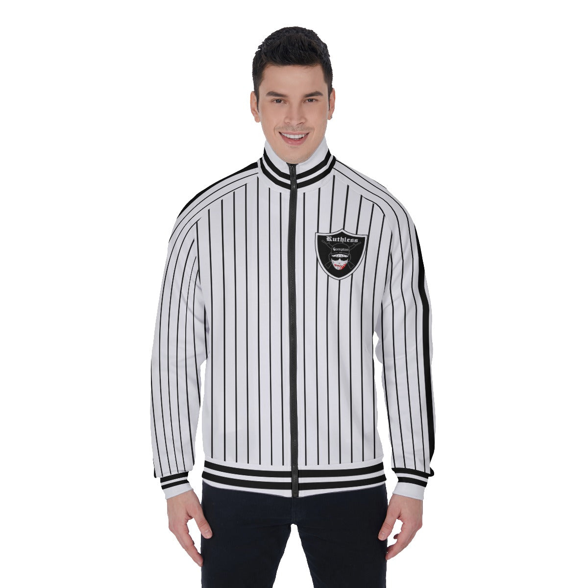 EAZY-E RUTHLESS WHT Men's Stand Collar Jacket