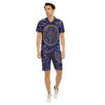 CRYPTO KMT NAVY Men's Short Sleeve Shirt Sets
