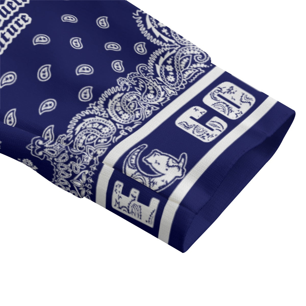 BANDANA MIX NAVY1 Unisex Lapel Collar Sweater