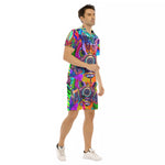 COLORFULL OWL Men's Short Sleeve Shirt Sets