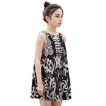 All-Over Print Kid's Sleeveless Dress | 180GSM Cotton