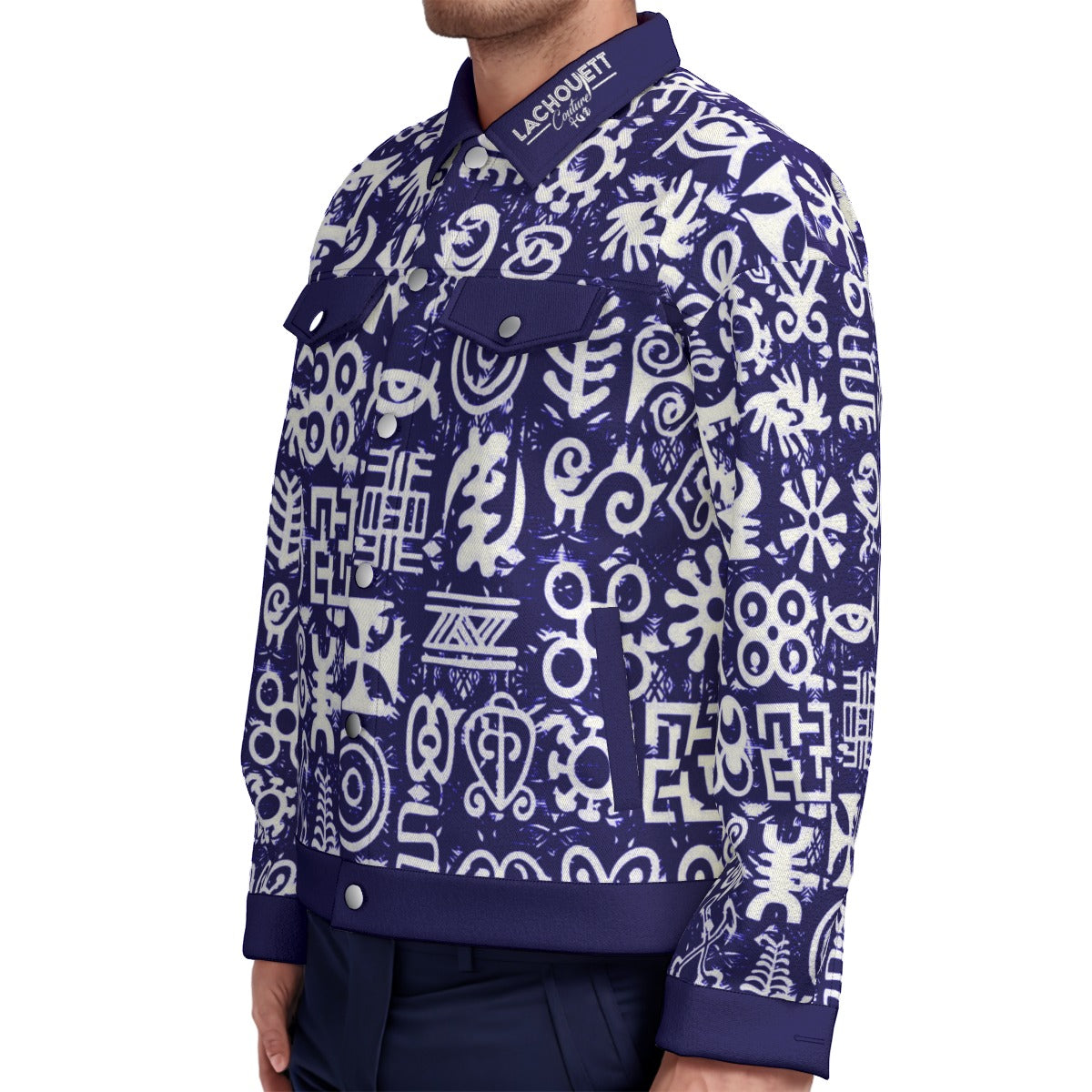 ADINKRA MXBLUE Unisex Lapel Jacket