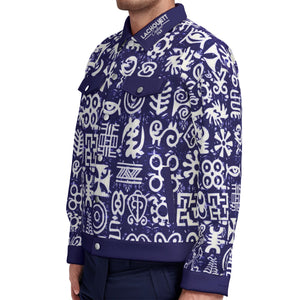 ADINKRA MXBLUE Unisex Lapel Jacket