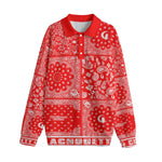 BANDANA MIX Bs'UP Unisex Lapel Collar Sweater