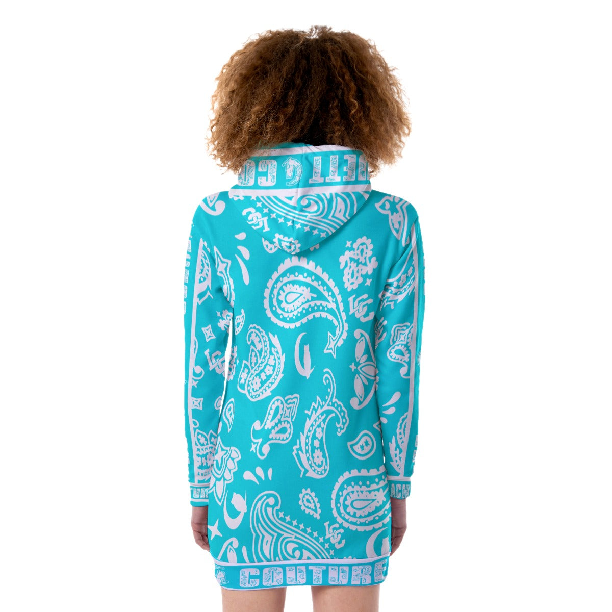 BANDANA PAISLEY TRQSE Women's Heavy Fleece Long Hoodie