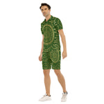 CRYPTO KMT KAKI Men's Short Sleeve Shirt Sets