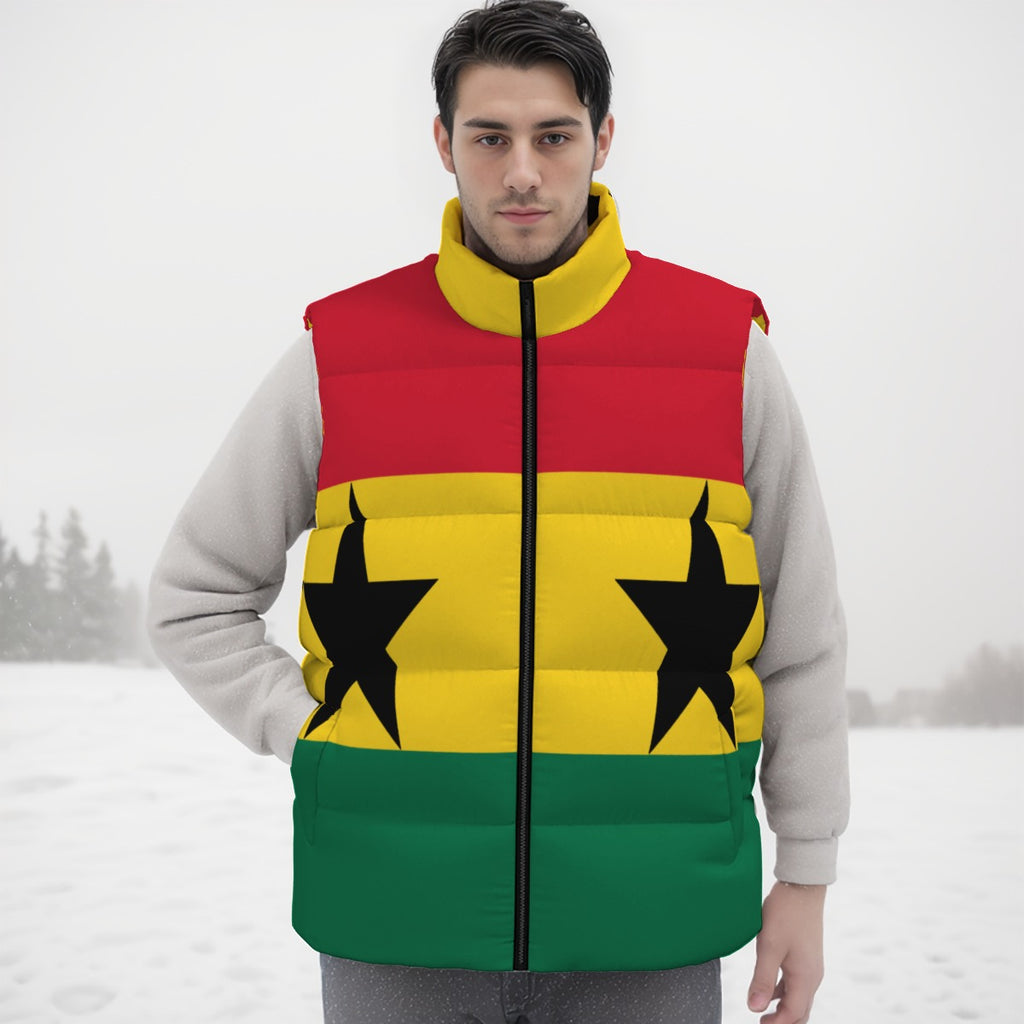 GHANA FLAG Unisex Down Vest