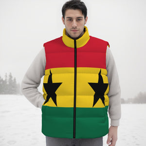 GHANA FLAG Unisex Down Vest