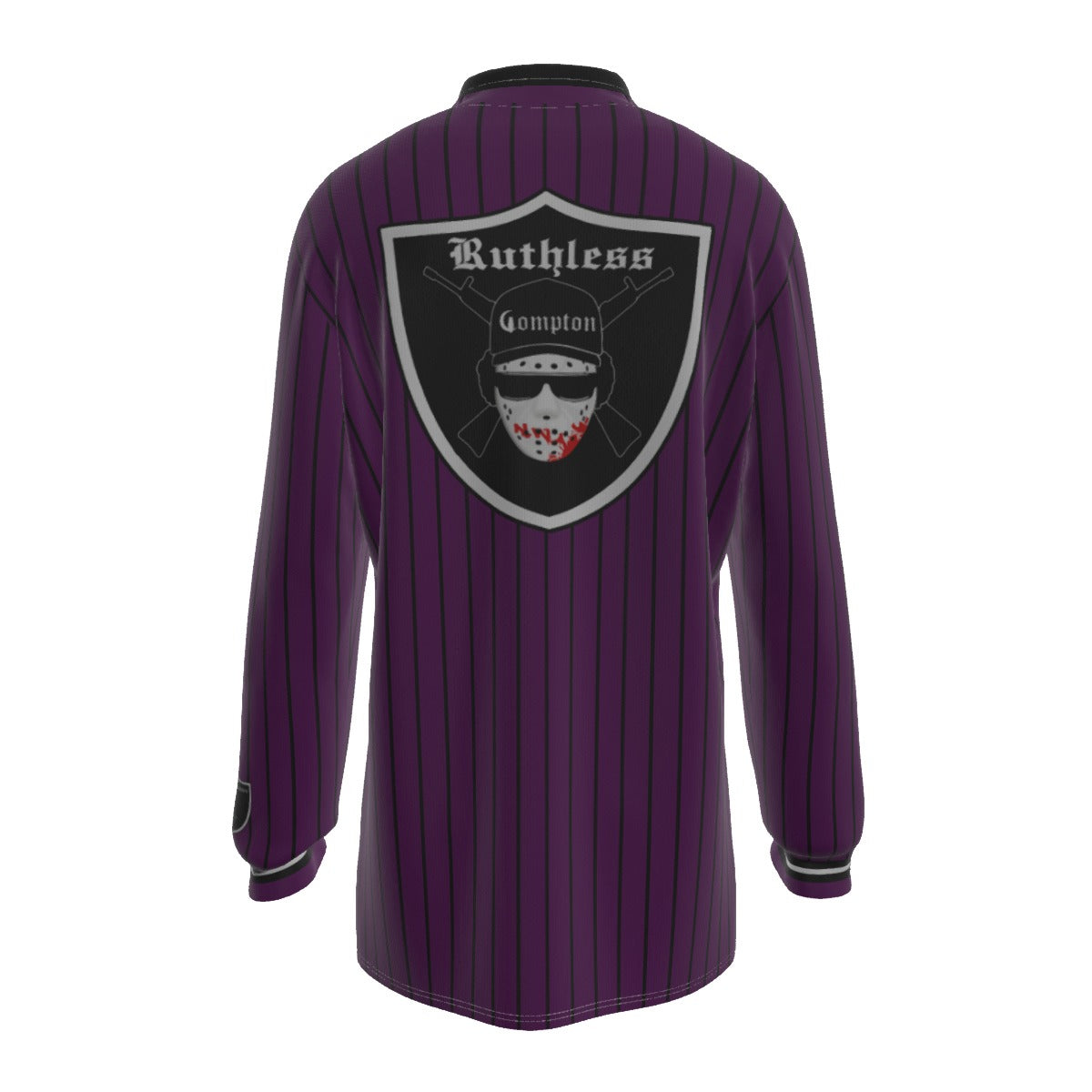 EAZY-E RUTHLESS PRPLE Men's Long Sleeve Polo Shirt