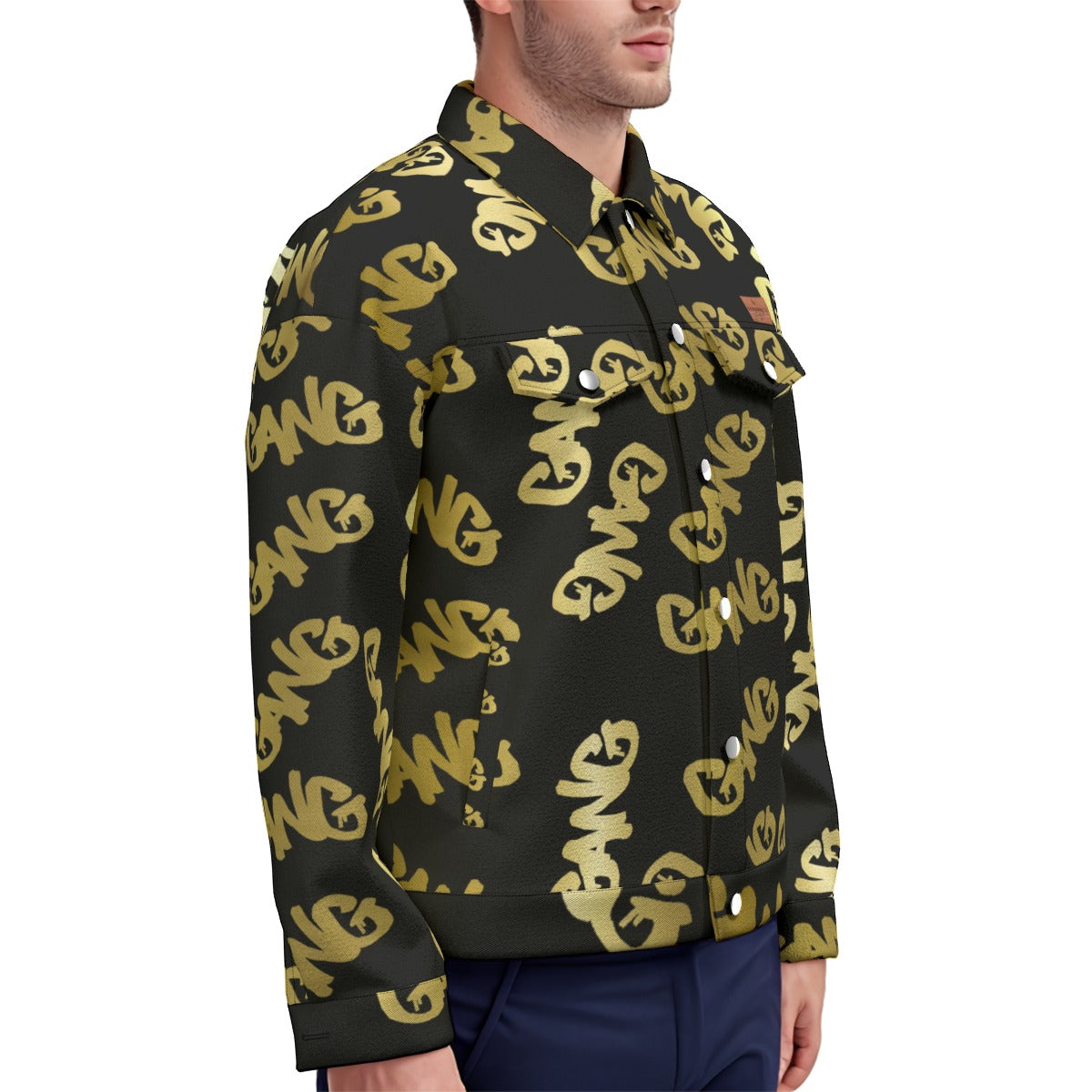 GANG X3 GLD Unisex Lapel Jacket  Cotton