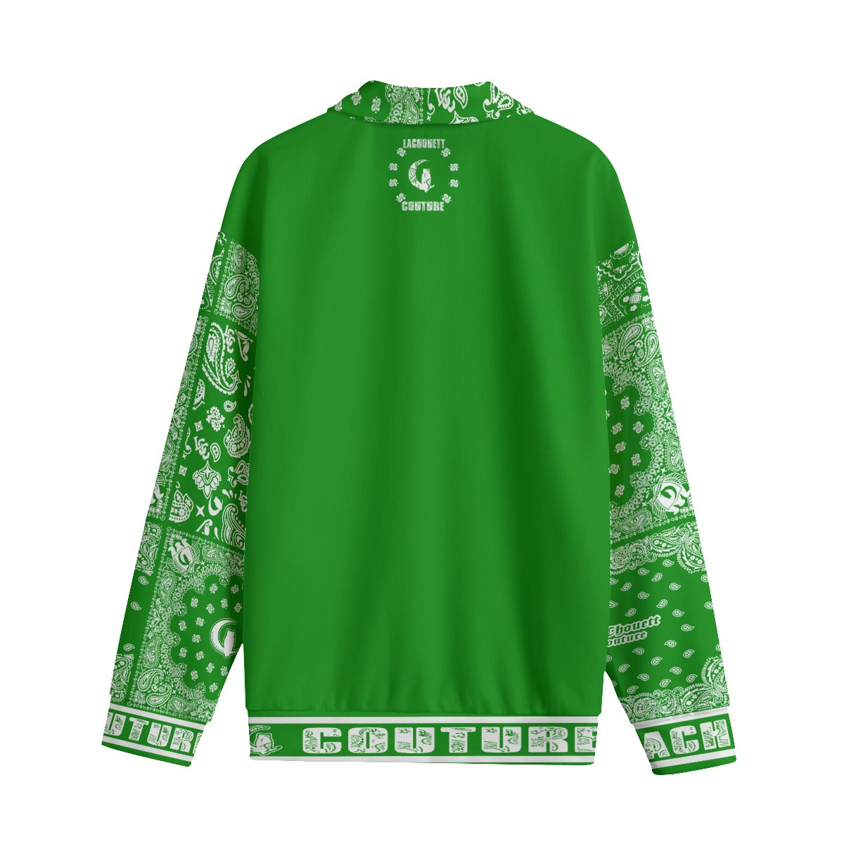 BANDANA MIX GREEN1 Unisex Lapel Collar Sweater