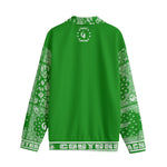 BANDANA MIX GREEN1 Unisex Lapel Collar Sweater