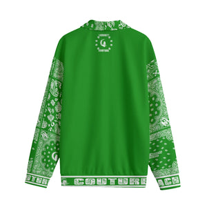 BANDANA MIX GREEN1 Unisex Lapel Collar Sweater