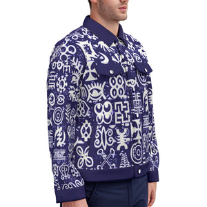 ADINKRA MXBLUE Unisex Lapel Jacket