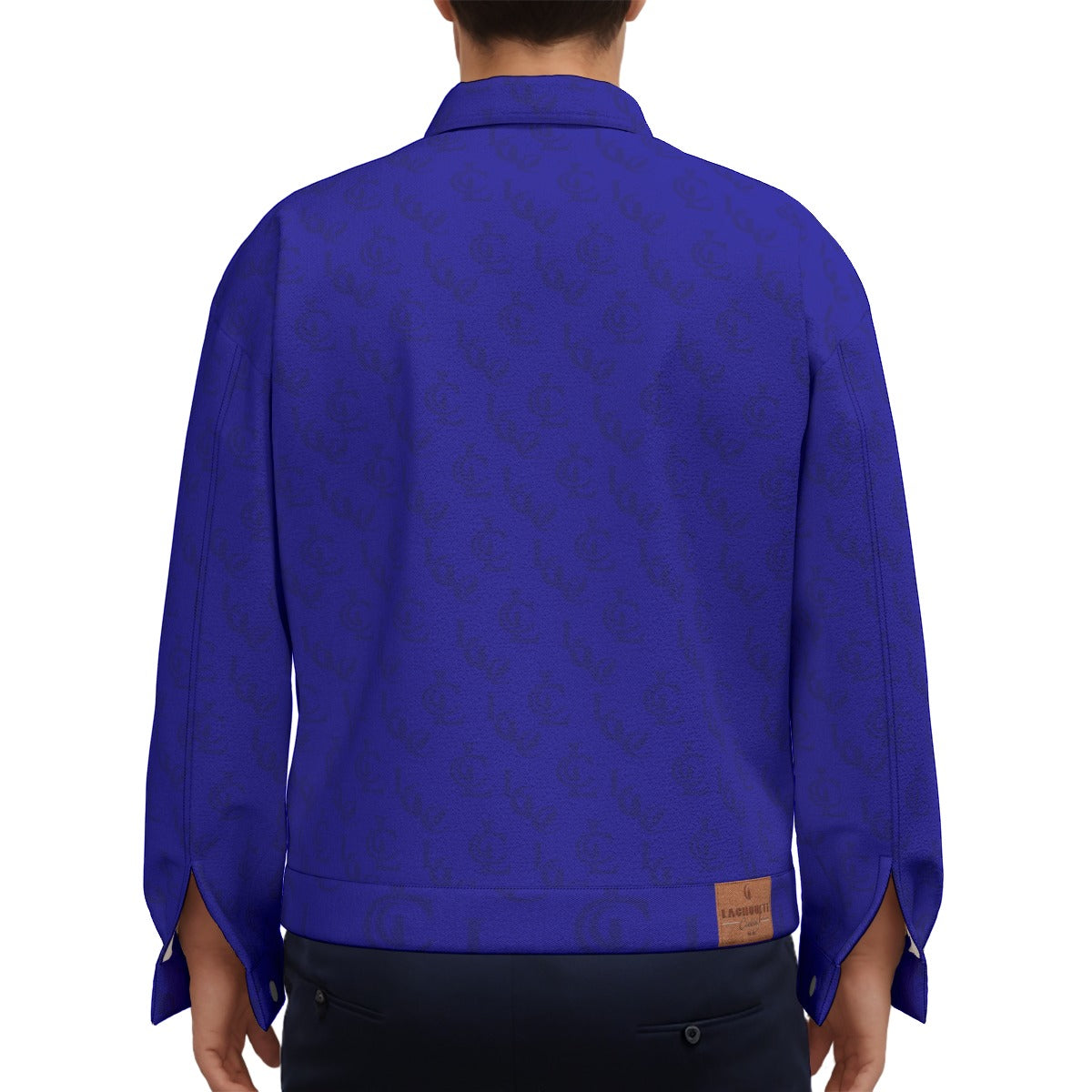 LCC BLUE Unisex Lapel Jacket  Cotton