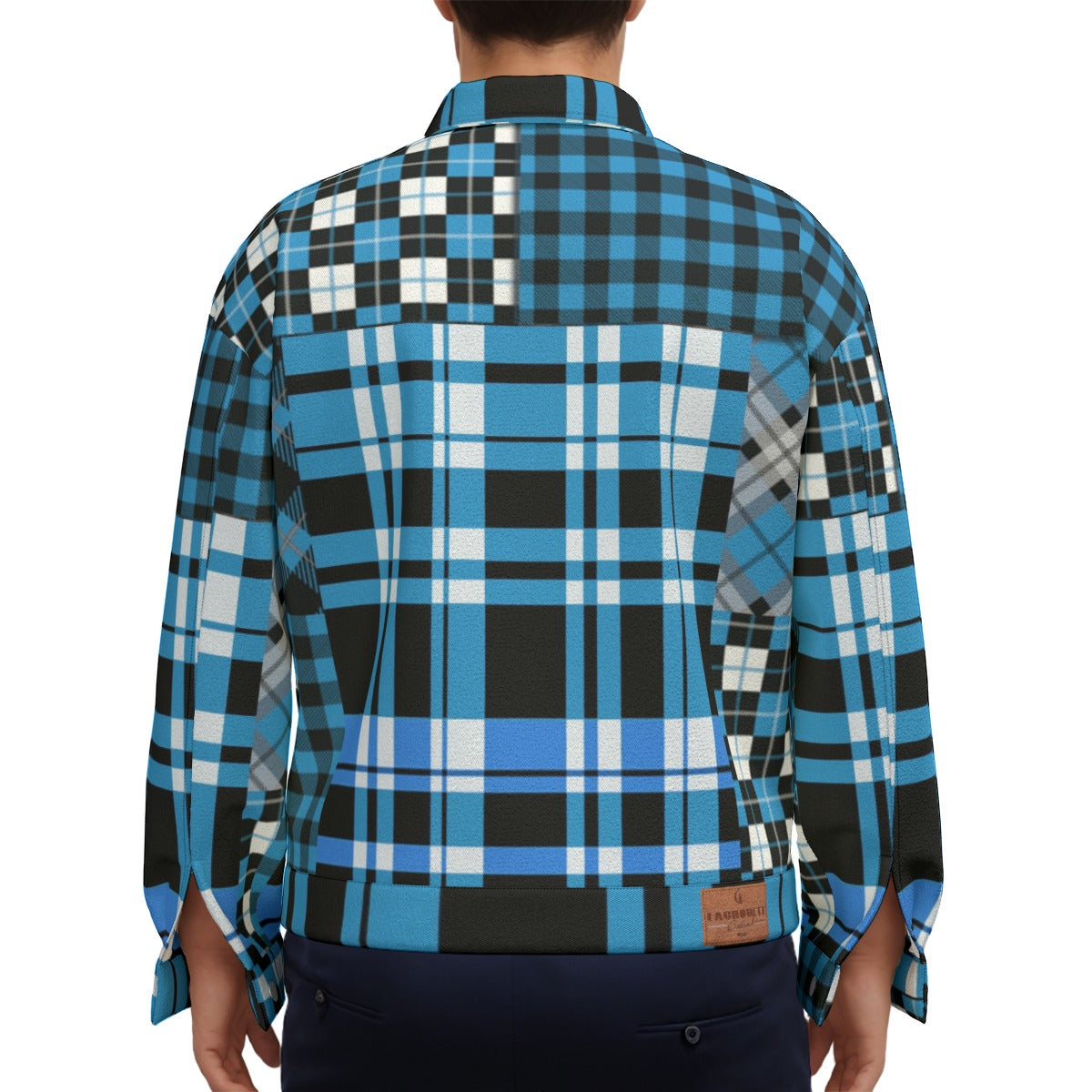 FLEXIN PLAID TRQSE Unisex Lapel Jacket  Cotton